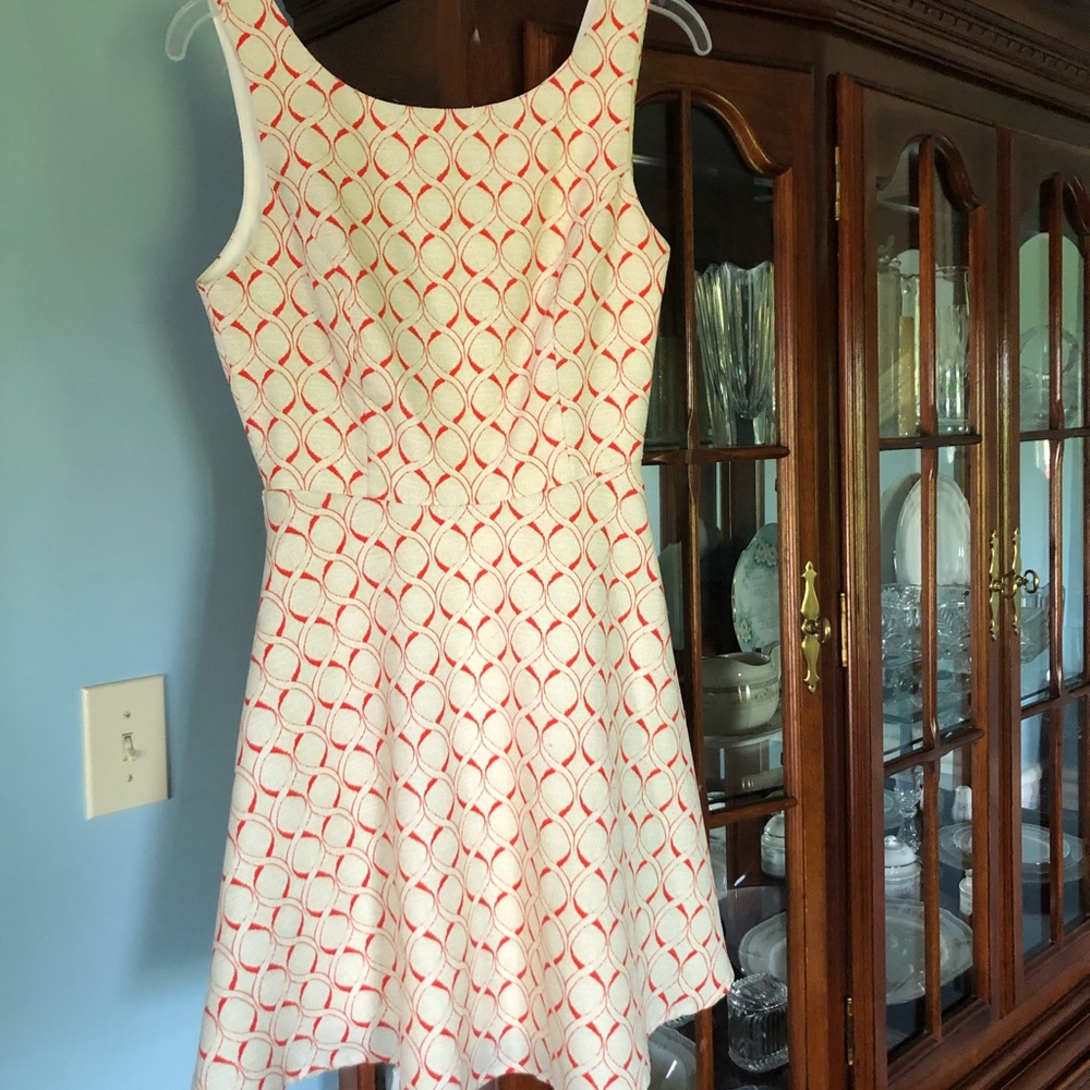 White and orange dress
